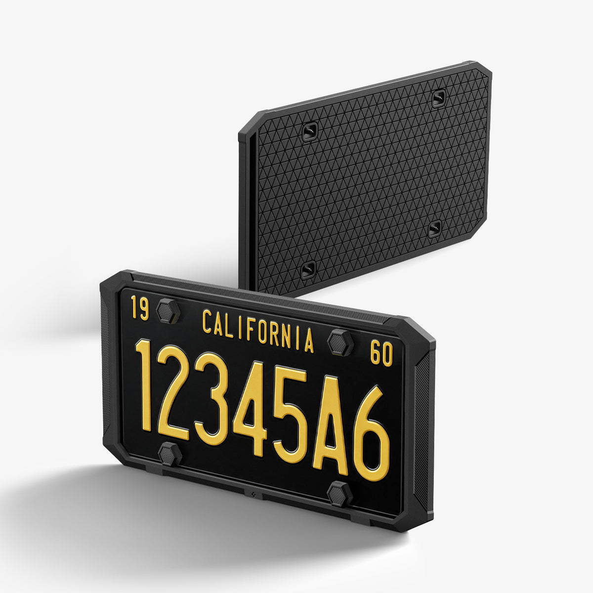 ACP11646 - Tesla Cybertruck License Plate Frame | LP110 showing front and back