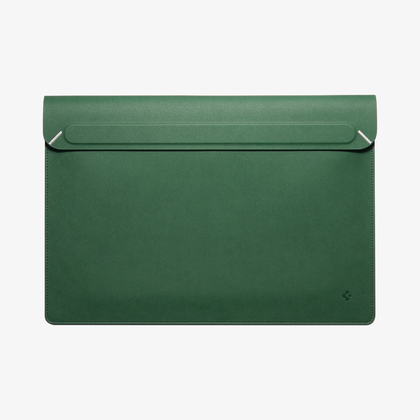 AFA06426 - MacBook Pro 16-inch Valentinus S Laptop Pouch in Jeju Green front view with magnetic flap closure