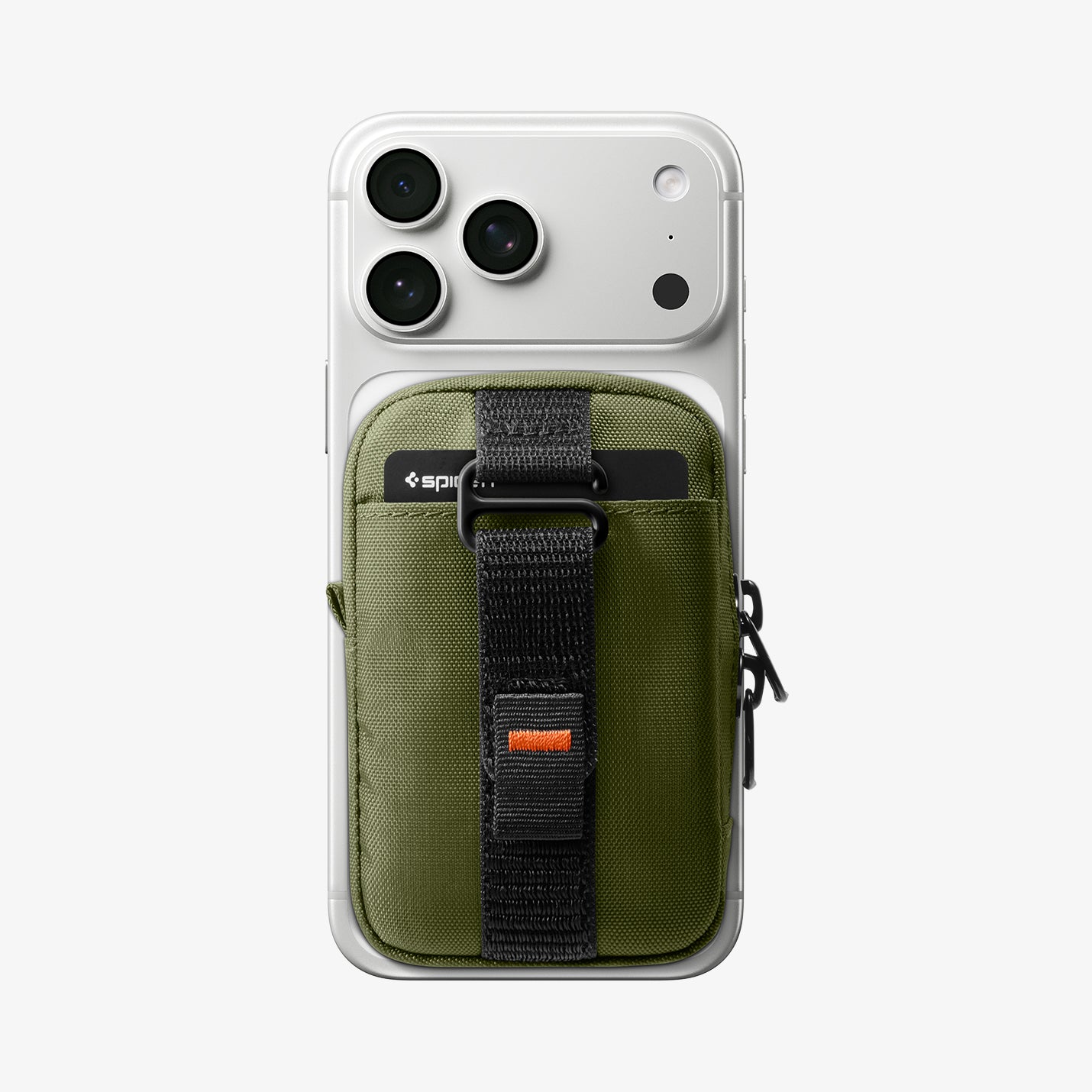 AFA10227 - Portable Organizer Pouch Tintap Zip MagFit in Olive Green showing the back