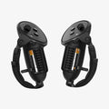 ACS07550 - Meta Quest 3 Case Silicone Fit in Black showing the front and side with strap and visible battery slot