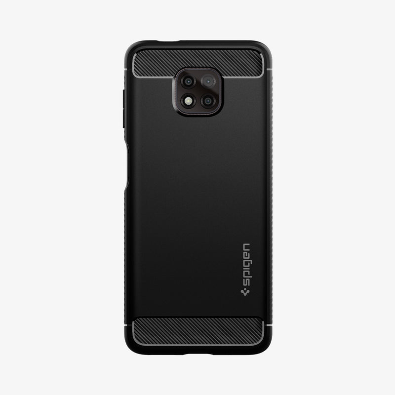 ACS02267 - Moto G Power 2021 Case Rugged Armor in black showing the back