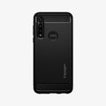 ACS01231 - Moto G Power Case Rugged Armor in black showing the back