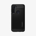 ACS01230 - Moto G Stylus Case Rugged Armor in black showing the back