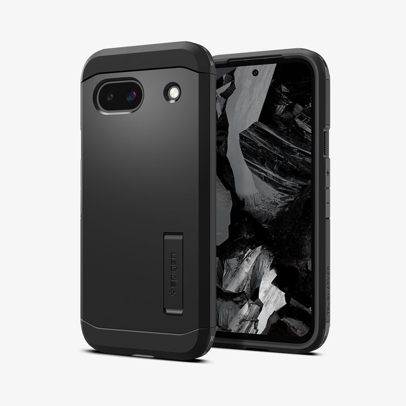 ACS07264 - Pixel 8a Case Tough Armor in Black showing the back, partial front and sides