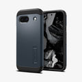 ACS07265 - Pixel 8a Case Tough Armor in Metal Slate showing the back and partial front and sides