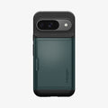ACS07696 - Pixel 9 Pro Case Slim Armor CS in Abyss Green showing the back