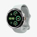 ACS07391 - Pixel Watch 2 Case Thin Fit in Crystal Clear showing the front, installed on a watch