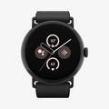 AMP07601 - Pixel Watch 5 (45mm) Lite Fit Black front view showcasing the slim woven watch band with a clean and minimalist design.