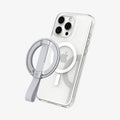 AMP10193 - O-Mag Magnetic Phone Holder (MagFit) | OM103 in Silver showing the front hovering above the device