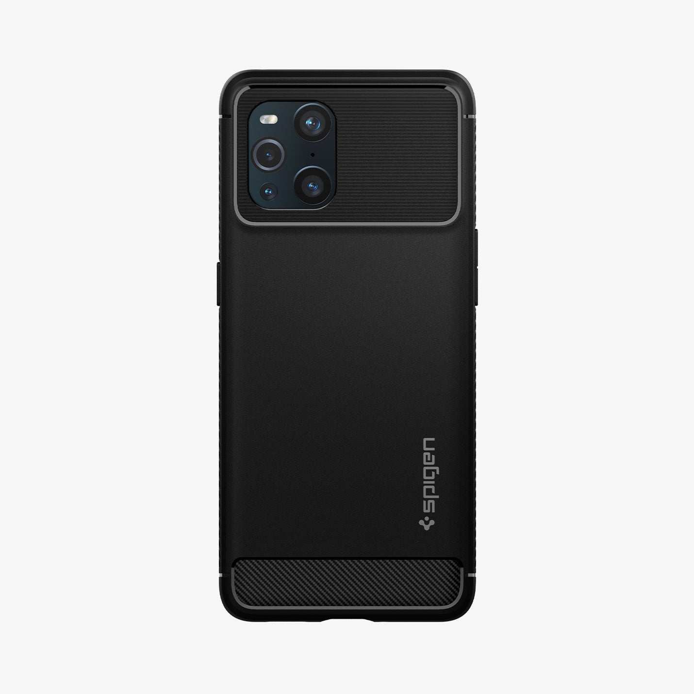 ACS03366 - OPPO Find X3 Pro Case Rugged Armor in black showing the back