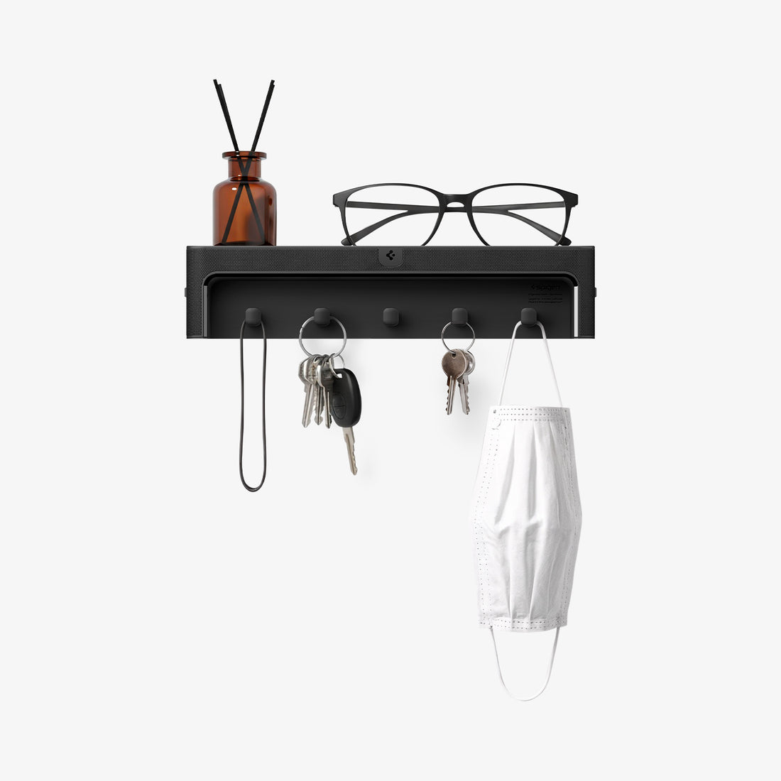 AHP10161 - Organizer Hook Key Holder showing the front with stuff hanging at the holder