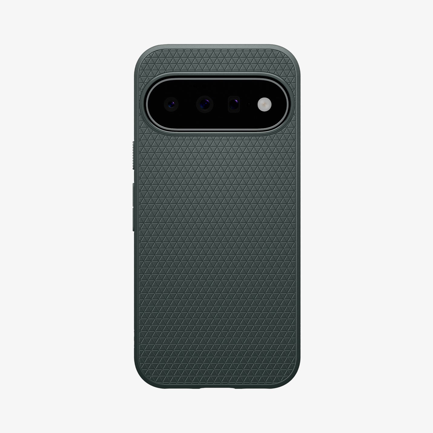 ACS11853 - Pixel 11 Liquid Air (Mag Fit) Abyss Green case featuring a geometric textured pattern, raised camera surround, and precise camera cutout.