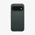 ACS11858 - Pixel 11 Pro  Liquid Air (Mag Fit) Abyss Green case featuring a geometric textured pattern, raised camera surround, and precise camera cutout.