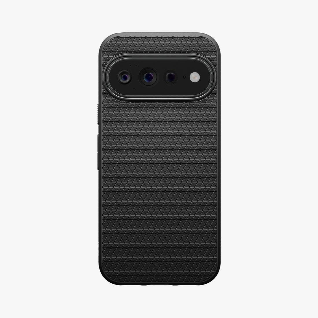 ACS11449 - Pixel 11 Pro XL Liquid Air (Mag Fit) Matte Black case featuring a geometric textured pattern, raised camera surround, and precise camera cutout.