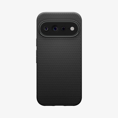 ACS11449 - Pixel 11 Pro XL Liquid Air (Mag Fit) Matte Black case featuring a geometric textured pattern, raised camera surround, and precise camera cutout.