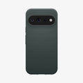 ACS11863 - Pixel 11 Pro XL Liquid Air (Mag Fit) Abyss Green case featuring a geometric textured pattern, raised camera surround, and precise camera cutout.