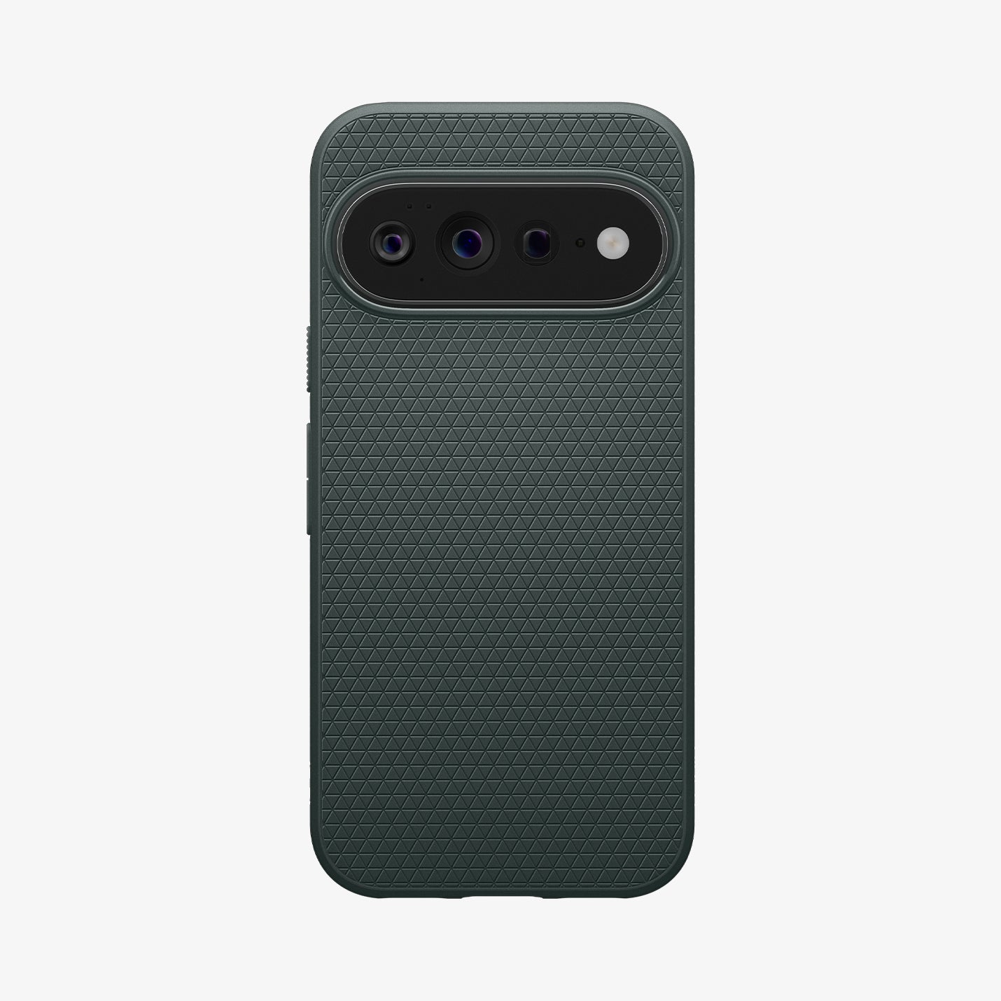 ACS11863 - Pixel 11 Pro XL Liquid Air (Mag Fit) Abyss Green case featuring a geometric textured pattern, raised camera surround, and precise camera cutout.