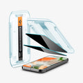 AGL093122 - Pixel 9 Pro GLAS.tR EZ Fit Privacy in Privacy showing the 
screen protector and the device