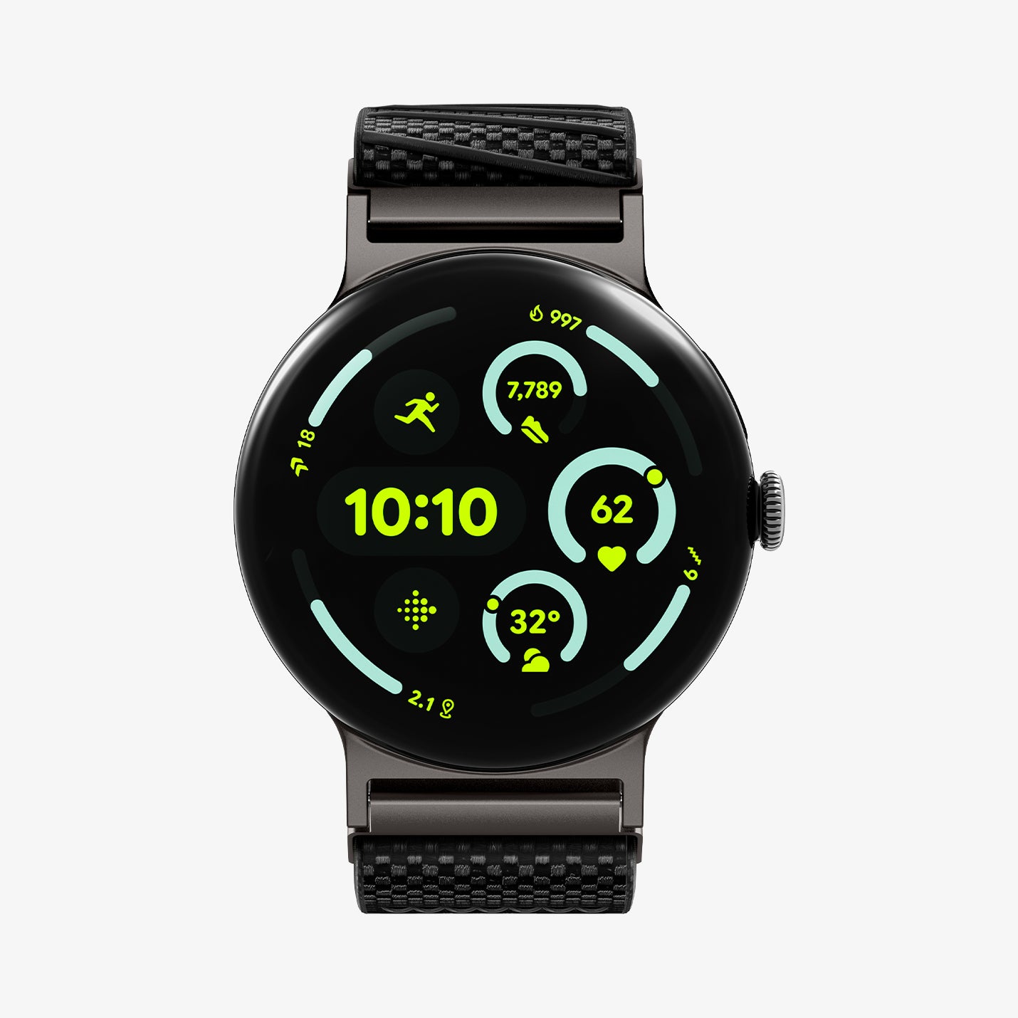 AMP11420 - Pixel Watch 5 (41mm) Lite Fit X Black showing the front