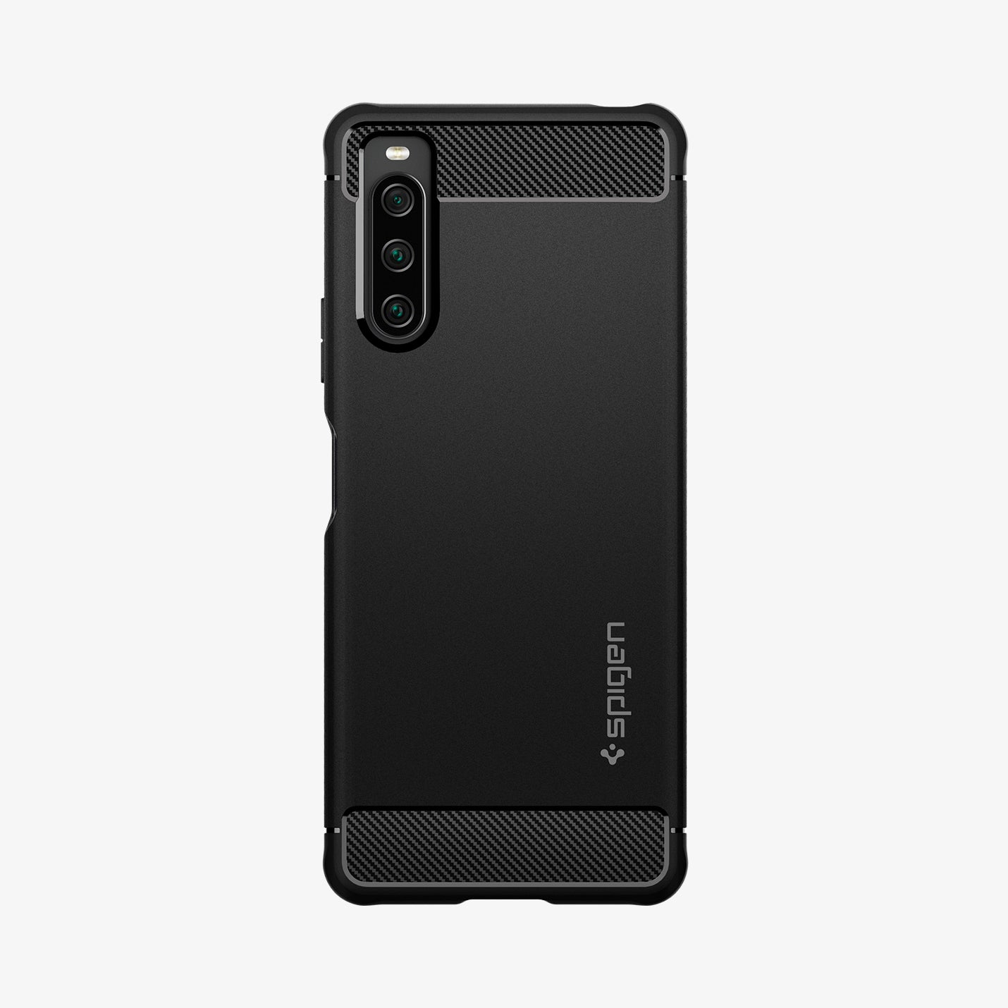ACS04554 - Sony Xperia 10 IV Case Rugged Armor in matte black showing the back