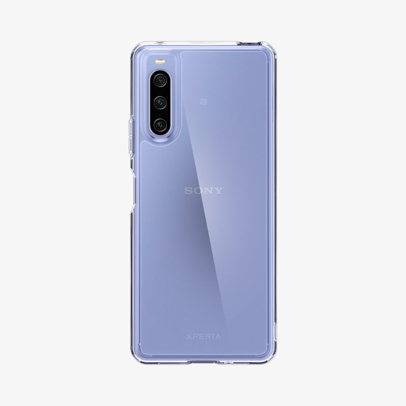 ACS04553 - Sony Xperia 10 IV Case Ultra Hybrid in crystal clear showing the back