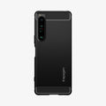 ACS04550 - Sony Xperia 1 IV Case Rugged Armor in matte black showing the back