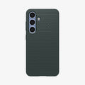 ACS09001 - Galaxy S25 Case Liquid Air in Abyss Green showing the back