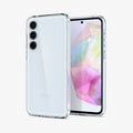 ACS07523 - Galaxy A35 5G Case Ultra Hybrid in Crystal Clear showing the back, partial front and sides