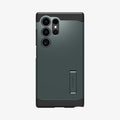 ACS07302 - Galaxy S24 Ultra Case Tough Armor in Abyss Green showing the back