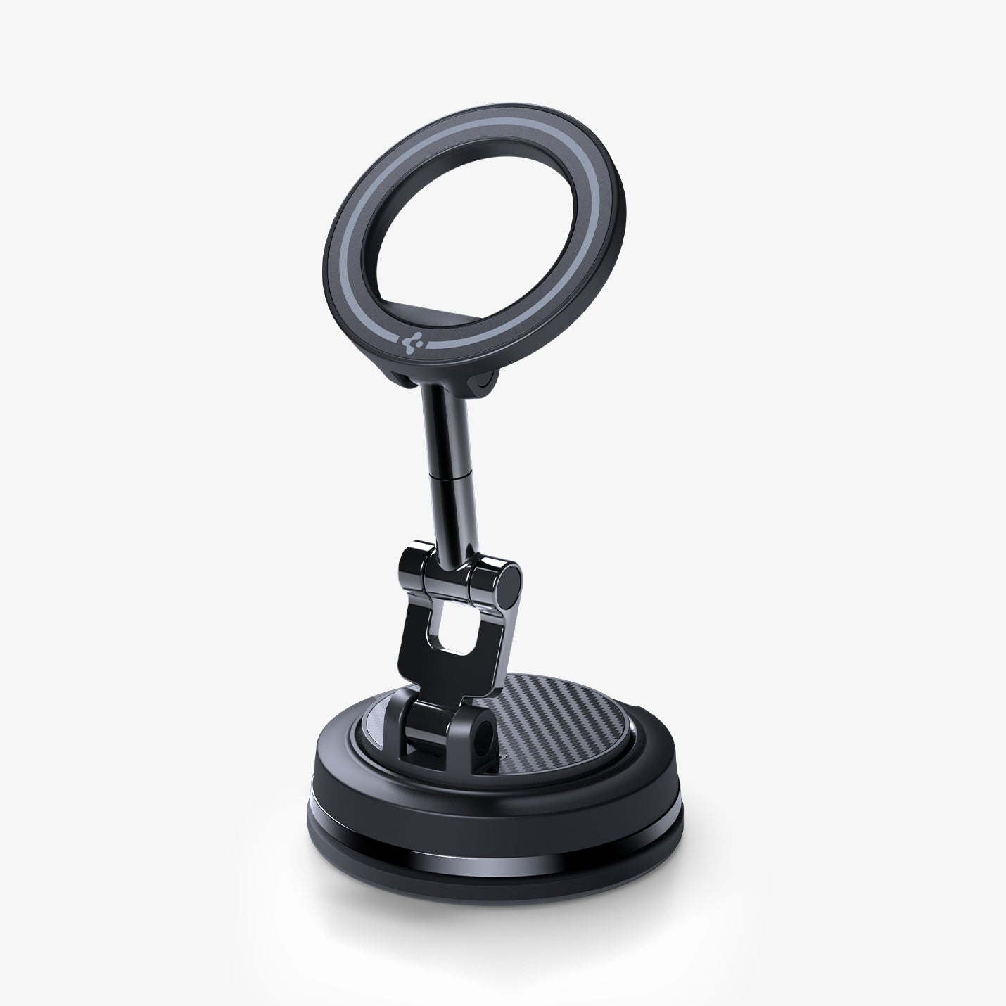 ACP11657 - Spigen MagSafe car mount STK110 product shot showing extended arm and suction cup base on white background