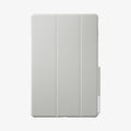 ACS10222 - Galaxy Tab S12 Ultra Air Skin Pro in Gray showing the front of a closed tablet case with a tri-fold cover and stylus storage along the side.