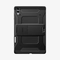 ACS10218 - Galaxy Tab S12 Ultra Tough Armor Pro showing the back of a rugged tablet case with textured panels, reinforced corners, and a built-in kickstand.