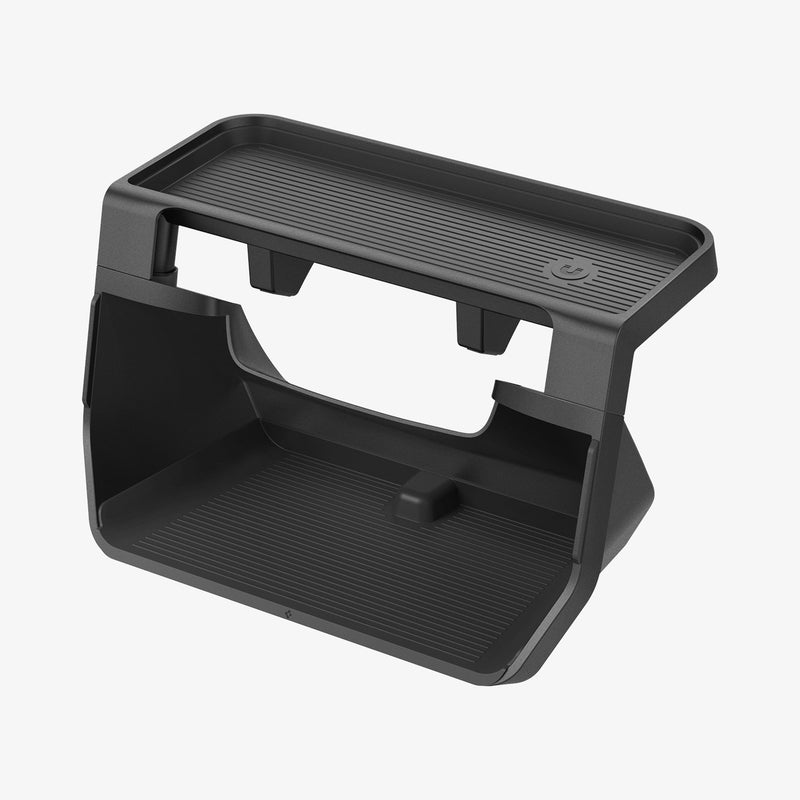 ACP07280 - Tesla Model Y & 3 Under Screen Organizer TO227 in Black showing the top layer and bottom inner layer of the organizer