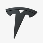 ACP08547 - Tesla Model 3 Highland Front Emblem Logo Cover TO321H in Black showing the front and partial side