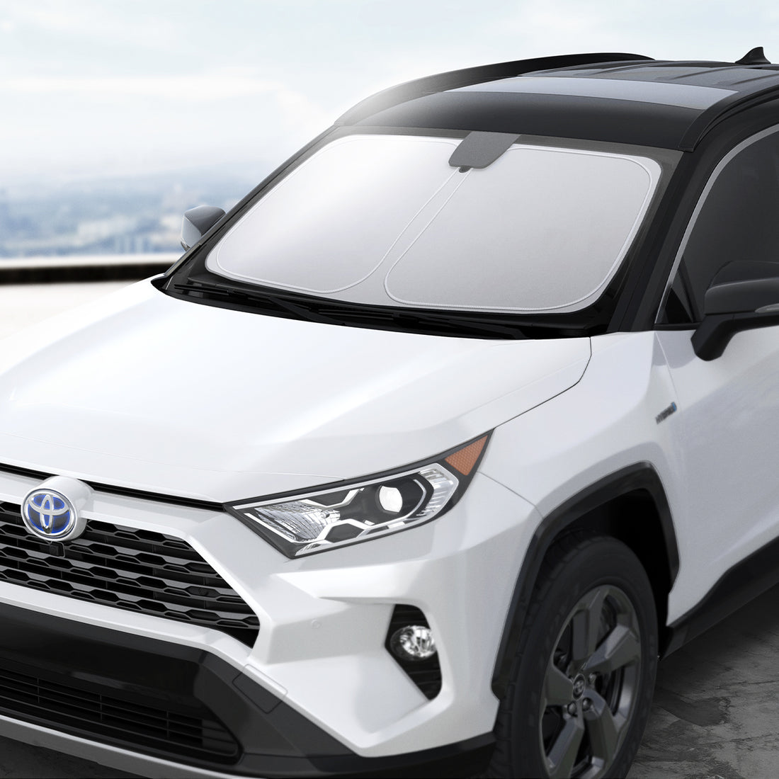 ACP09109 - RAV4 CryoShade TYO260 in Black showing the front of the vehicle