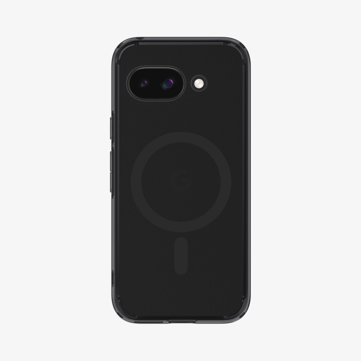 ACS09045 - Pixel 9a Case Ultra Hybrid Metal Ring (MagFit) in Frost Black showing the back