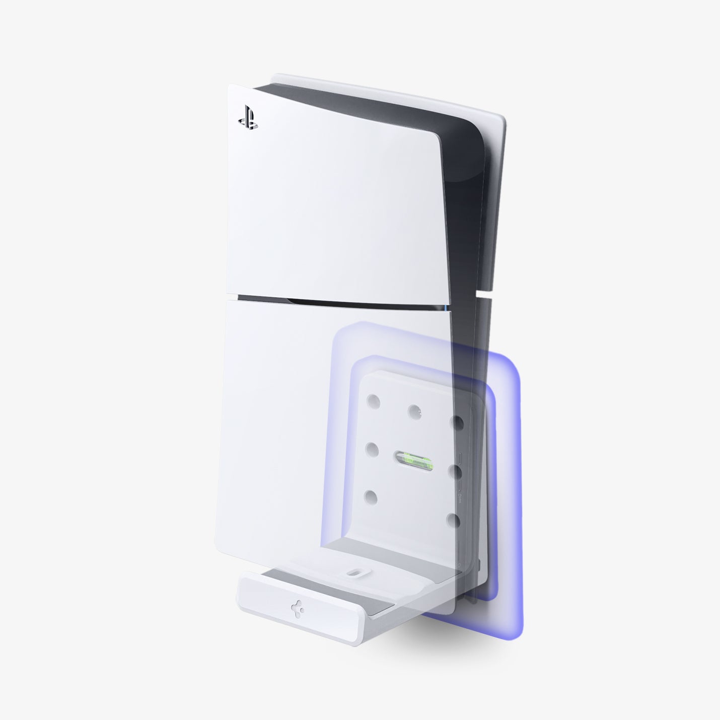 AGP08541 - PlayStation 5 Slim Console Mount VG210 in White showing the front