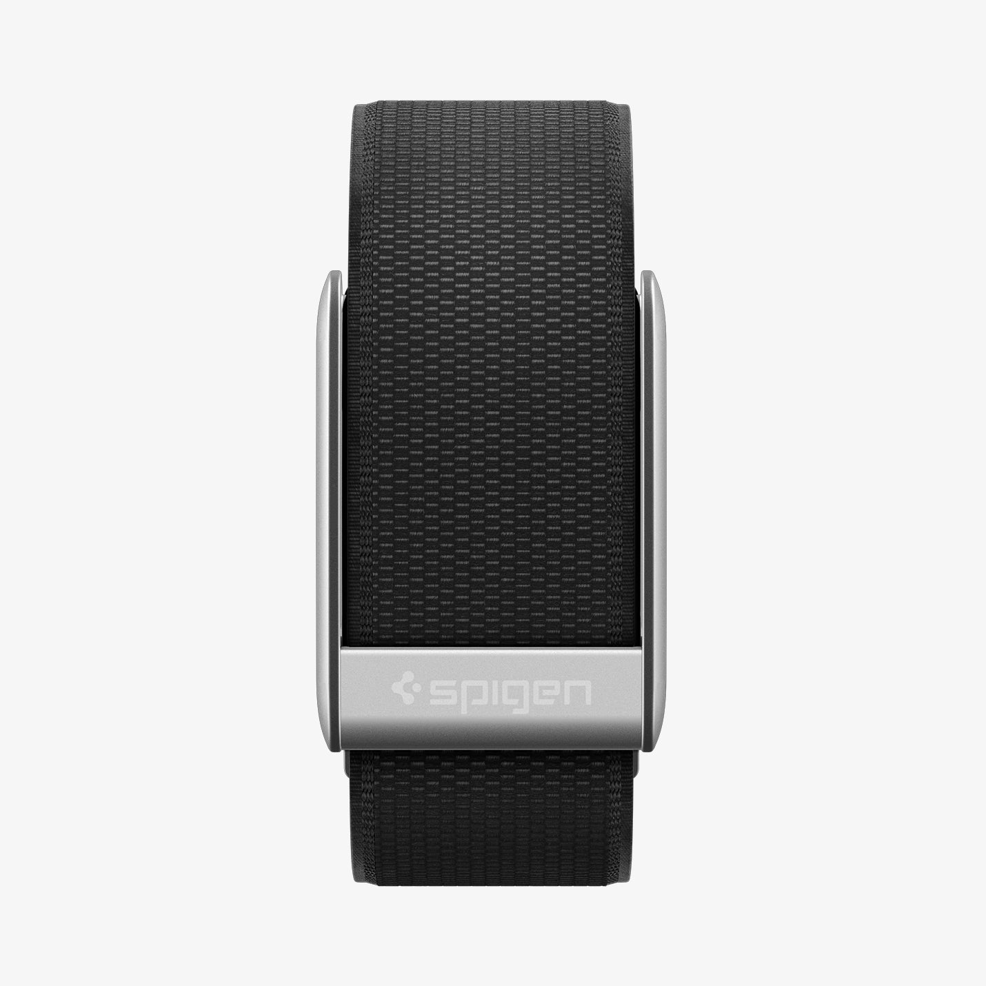 AMP10187 - WHOOP 5.0 fabric band black featuring Spigen metal clasp and durable woven nylon design