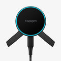 ACP10513 - Spigen Essential Qi2 Wireless Car Charger front view showing circular LED charging indicator
