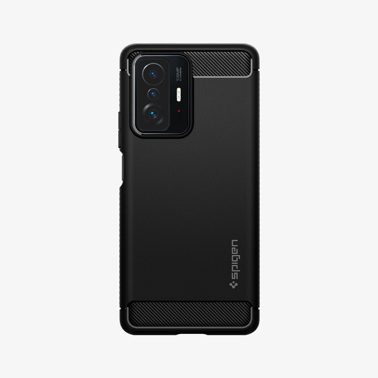ACS03861 - Xiaomi 11T Pro Rugged Armor Case in Matte Black showing the back