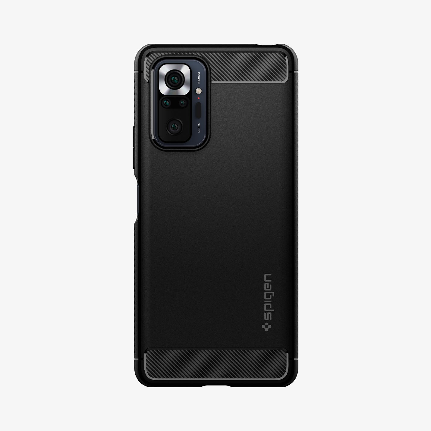 ACS02844 - Xiaomi Redmi Note 10 Pro Case Rugged Armor in Matte Black showing the back