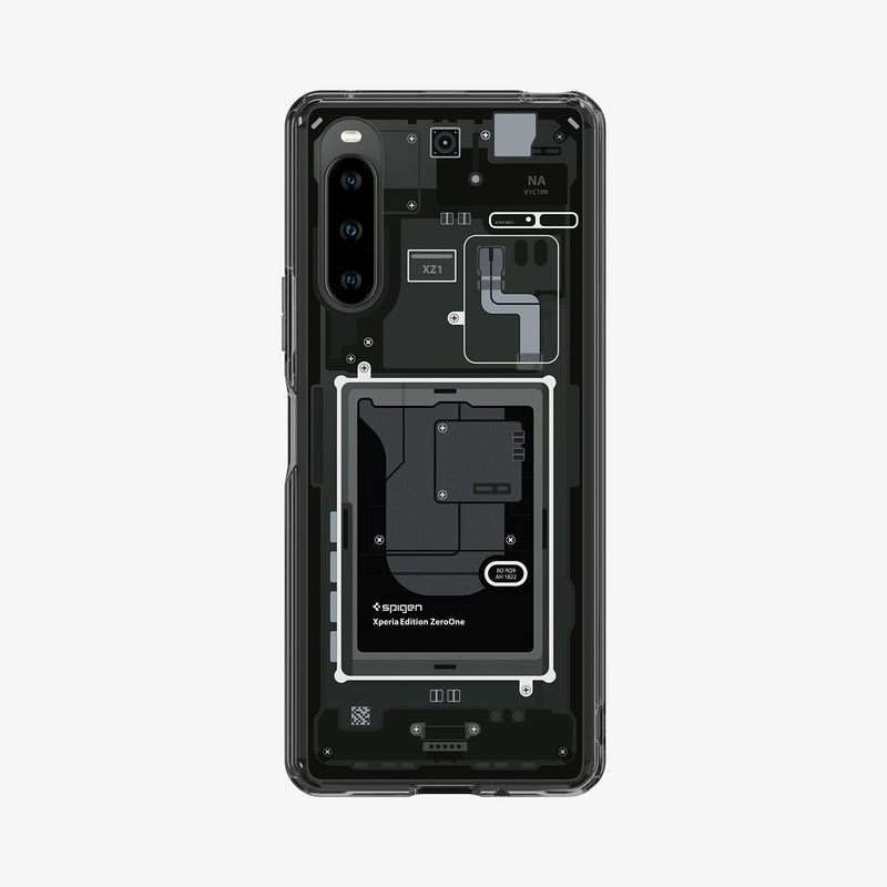 ACS06203 - Sony Xperia 10 V Case Ultra Hybrid Zero One showing the back