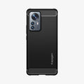 ACS05299 - Xiaomi 12T Pro Rugged Armor Case in Matte Black showing the back