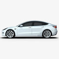 AFL06195 - Tesla Model 3 Platinum Shield Fender showing the side view of car with shield on fender