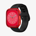 ACS04177 - Apple Watch Series (45mm) Case Thin Fit in metallic red showing the front and inside of band
