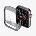 ACS01838 - Apple Watch Series (44mm) Case Ultra Hybrid in space crystal showing the case hovering in front of watch face