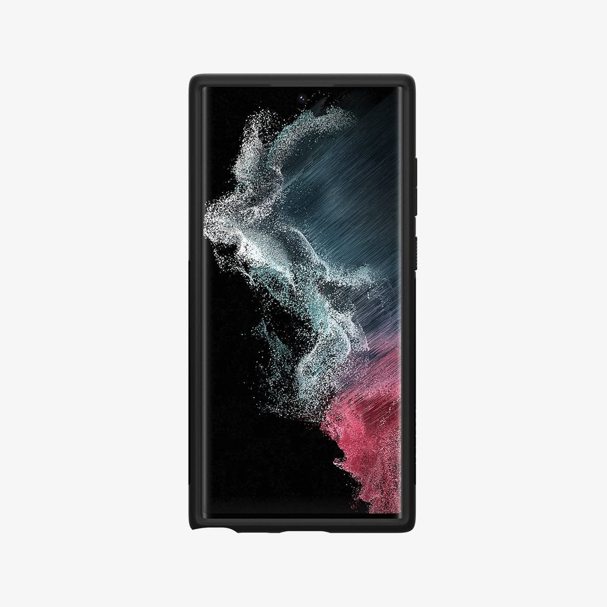 ACS03943 - Galaxy S22 Ultra 5G Case Slim Armor in black showing the front
