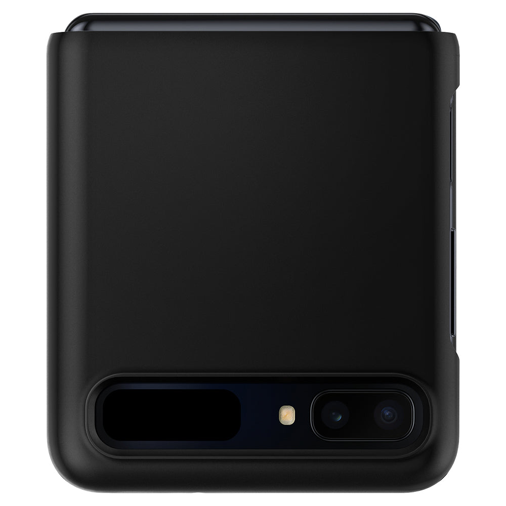 ACS01033 - Galaxy Z Flip Case Thin Fit in black showing the back with device folded