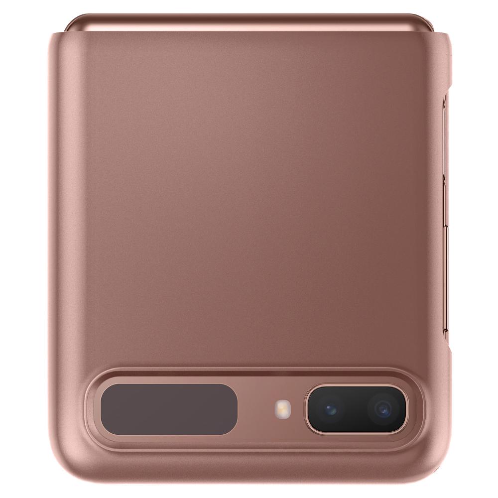 ACS02174 - Galaxy Z Flip Case Thin Fit in bronze showing the back of phone with camera cut out
