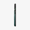 ACS04563 - iPhone 13 Case Slim Armor CS in midnight green showing the side with volume controls